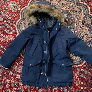 Gap Boys navy Down Parka coat Sz small